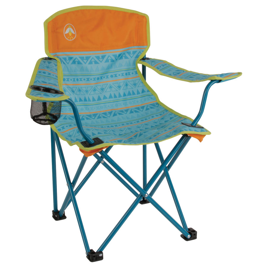 Teal and orange Coleman kids’ camping chair